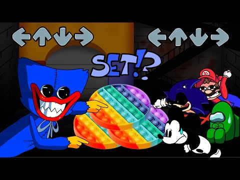 FNF Characters VS Huggy Wuggy | POP-IT Battle | Poppy Playtime Animation