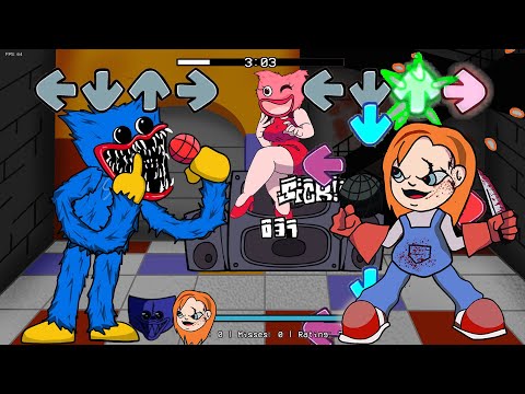 FNF Playtime (Friday Night Funkin' VS Huggy Wuggy) | Huggy Wuggy Vs Chucky | FNF Mod(New Characters)