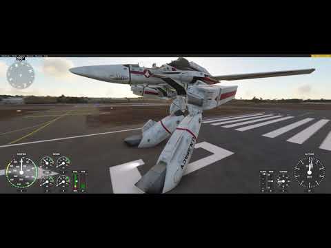 #FS2020 – Testing more animation for Macross VF-1 in Microsoft Flight Simulator