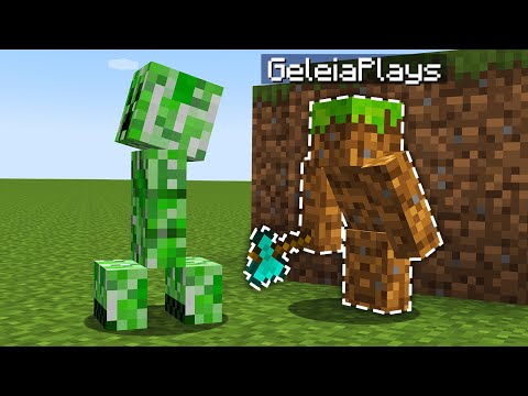 ganhei poderes de CAMUFLAGEM virando um BLOCO DE TERRA no minecraft
