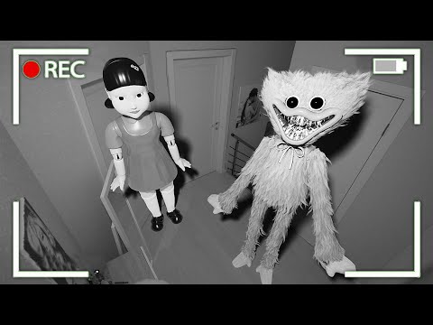GECE 3'te SQUİD GAME BEBEĞİ VE HUGGY WUGGY GÜVENLİK KAMERALARINA YAKALANDI ONUR UMUR