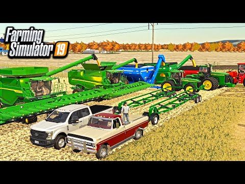 GIANT CORN HARVEST SETUP! (X9 COMBINE WITH 16 ROW HEAD) | FARMING SIMULATOR 2019