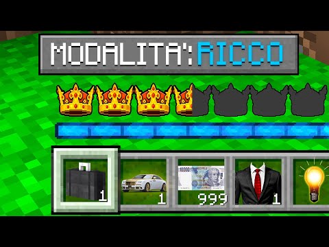 GIOCO A MINECRAFT NELLA MODALITÀ SUPER RICCO!