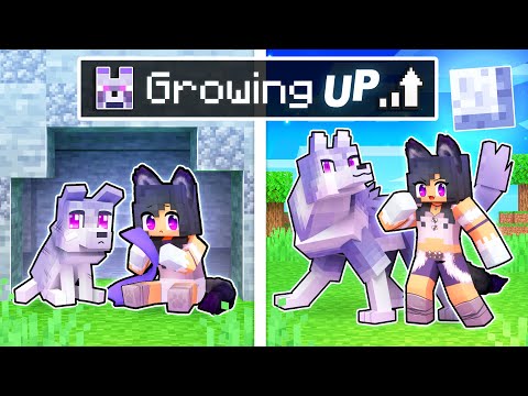 GROWING UP as a DIREWOLF In Minecraft!