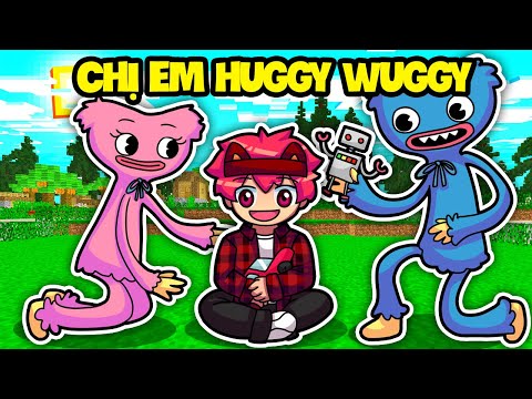 HACHI 24 GIỜ SỐNG CÙNG CHỊ EM NHÀ HUGGY WUGGY TRONG MINECRAFT*HACHI CHỊ EM NHÀ HUGGY WUGGY*