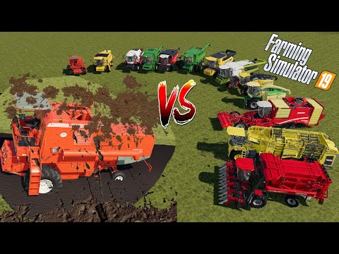 HARVESTERS vs MUD vs RAMP : Farming Simulator 19