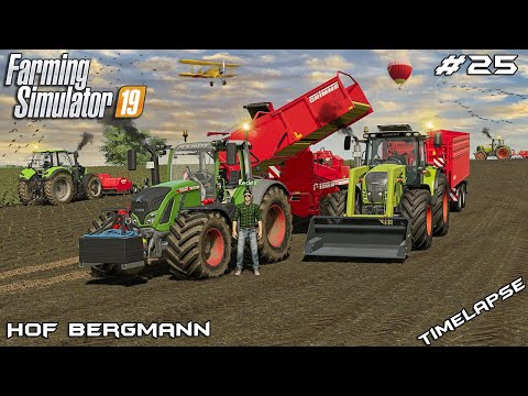 Harvesting POTATOES with GRIMME and @kedex world | Hof Bergmann | Farming Simulator 19 | Episode 25