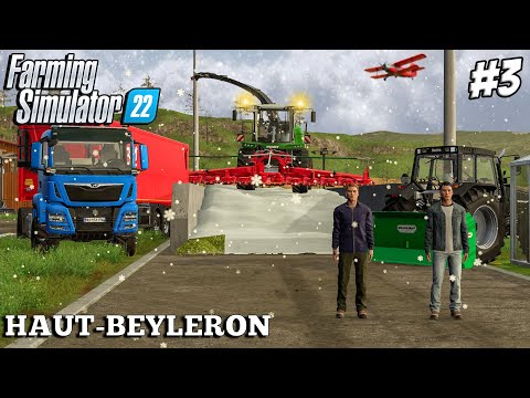 Harvesting SILAGE with FRIENDS Before WINTER| Farming on Haut-Beyleron | Farming Simulator 22