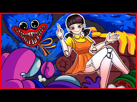 Huggy Wuggy and Squid Game Doll vs Among us ( Poppy Playtime Game) | OGG animation