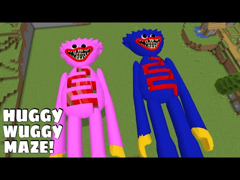 HUGGY WUGGY BLUE AND PINK MAZE Gameplay in Minecraft – Coffin Meme