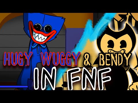 Huggy Wuggy ที่น่ารักจะมากอดคุณใน fnf และ bendy สุดดีจะมาปาน้ำหมึกใส่คุณใน fnf | FRIDAY NIGHT FUNKIN