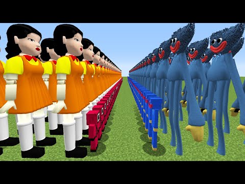 HUGGY WUGGY ORDUSU VS SQUİD GAME ORDUSU 😱 – Minecraft
