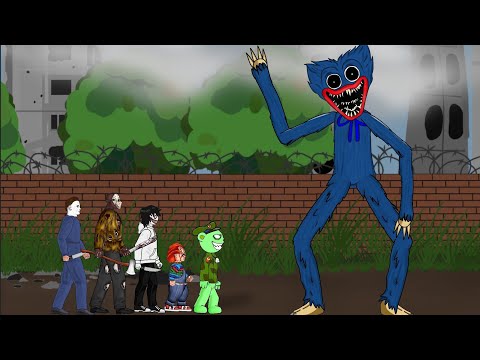Huggy Wuggy Poppy Playtime vs Flippy, Jason Voorhees, Chucky, Michael Myers, Jeff The Killer.