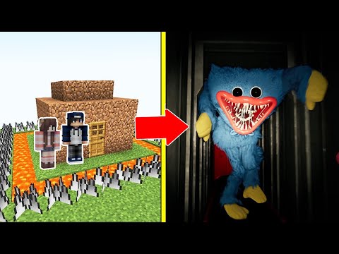 HUGGY WUGGY Tấn Công Nhà Được Bảo Vệ Bởi bqThanh và Ốc Trong Minecraft (Poppy Playtime)