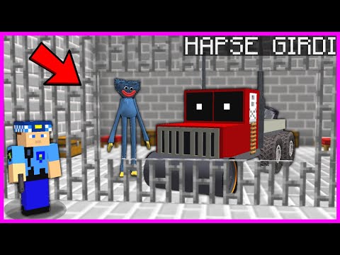 HUGGY WUGGY VE CANAVAR KAMYON HAPSE GİRDİ! 😱 – Minecraft