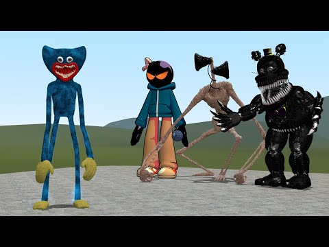 HUGGY WUGGY VS FNF, FNAF AND TREVOR HENDERSON CREATURES!! Garry's Mod [Poppy Playtime]