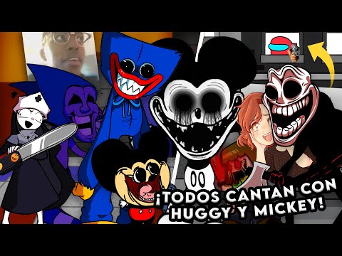 HUGGY WUGGY Y MICKEY FASE 3 PERO TODOS CANTAN EN ESTE MOD😲MOD