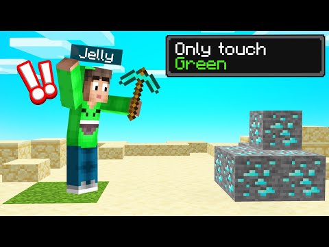 I Can ONLY Touch GREEN In Minecraft…