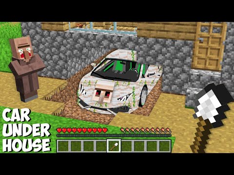 I DUG DIRT and FOUND SECRET GOLEM CAR UNDER VILLAGER HOUSE in Minecraft ! NEW SUPER CAR !