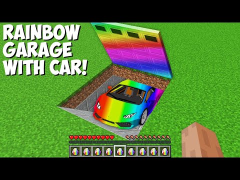 I found RAINBOW GARAGE WITH SUPER CAR UNDERGROUND in Minecraft ! NEW SUPER CAR !