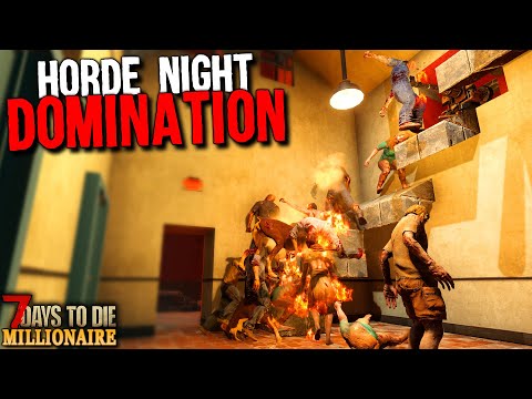I just DOMINATED HORDE NIGHT! – 7 Days to Die: MILLIONAIRE! Day 14 (Let's Play Gameplay)