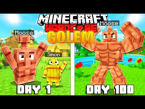 I Survived 100 Days as a COPPER GOLEM in HARDCORE Minecraft!