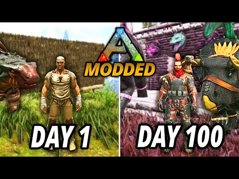 I Survived 100 Days of ARK Modded with New Dinosaurs… Here's What Happened