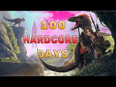 "I survived" 100 Days Of Hardcore ARK: Survival Evolved (The Island) Here's what happened….