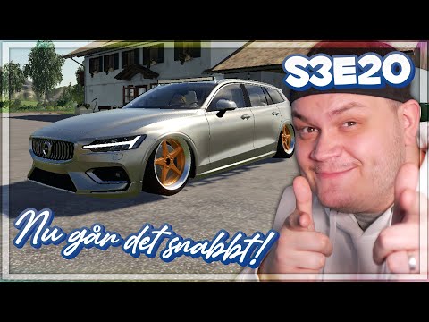 KÖPER VOLVO V60 OCH EN BRUTAL MASKIN!  – FARMING SIMULATOR 19 SVERIGE – LET'S PLAY – SÄSONG 3 #20