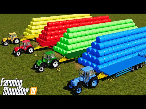 LAND OF COLORS ! COLORED HAY SILAGE BALE STORAGE ! Farming Simulator 19