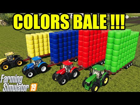 LAND OF COLORS !! COLORS BALE WRAPPER ! Farming Simulator 19