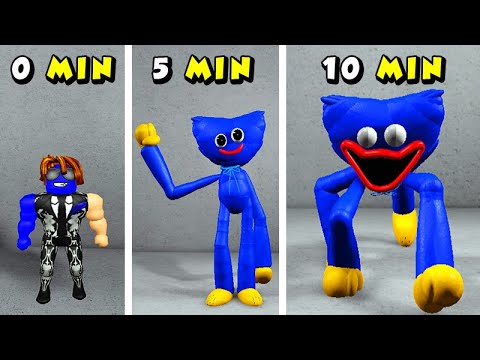 LENTAMENTE ME TORNANDO O BONECO AZUL HUGGY WUGGY NO ROBLOX