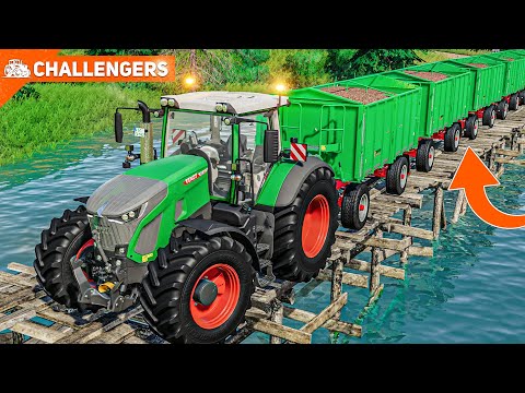 LS19 CHALLENGERS #6: Mit der ANHÄNGERKOLONNE durch den Wald – Katastrophe… | FARMING SIMULATOR 19