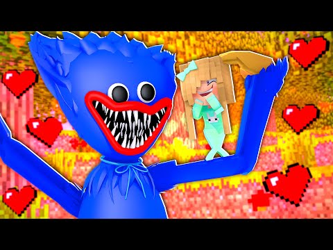MA FILLE EST AMOUREUSE DE POPPY PLAYTIME EN SECRET DANS MINECRAFT ! Lola la Sirène et Huggy Wuggy !