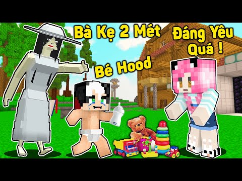 MỀU THỬ THÁCH 24 GIỜ GIẢI CỨU REDHOOD KHỎI BÀ KẸ TRONG MINECRAFT*1 NGÀY REDHOOD LÀM EM BÉ SIÊU QUẬY