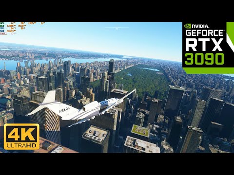 Microsoft Flight Simulator 2020 New York City 4K – RTX 3090 Ultra Graphics Gameplay