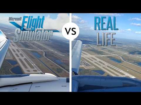 Microsoft Flight Simulator (FS2020) vs Real Life | Takeoff from Orlando Int'l