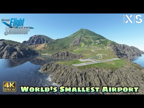 Microsoft Flight Simulator (TNCS) – Juancho, Yrausquin "Takeoff & Landing" World's Smallest Airport