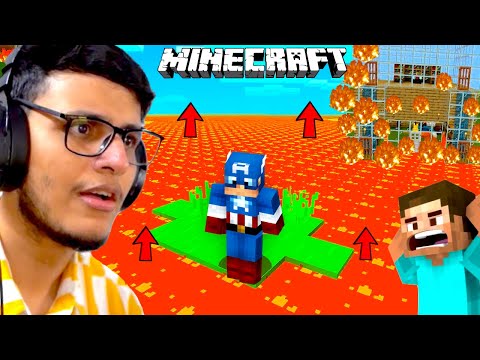 Minecraft But Lava Rises Every 15 Seconds in My World *Bawandar Aa Gaya*