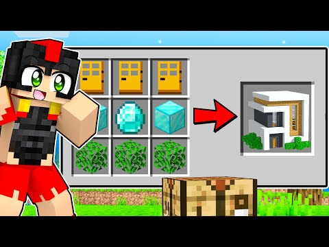 MINECRAFT: Como CRAFTEAR una CASA de LUJO instantánea con un SOLO BLOQUE 😱🏠
