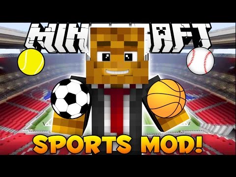 Minecraft EPIC Sports Mod – Basketball + Football + Soccer + Baseball + Tennis – Mod Showcase