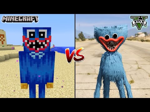 MINECRAFT HUGGY WUGGY VS GTA 5 HUGGY WUGGY – WHO IS BEST?