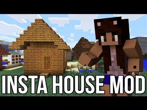Minecraft: Insta House Mod 1.6.4 (Instant Houses in Minecraft) | Mod Showcase