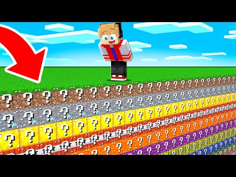 minecraft mas O MUNDO É LUCKY BLOCK !