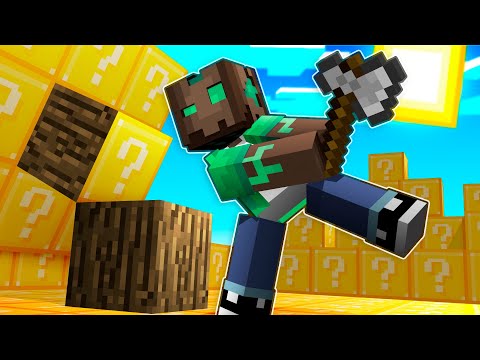 MINECRAFT pero EL MUNDO ENTERO es de LUCKY BLOCKS!