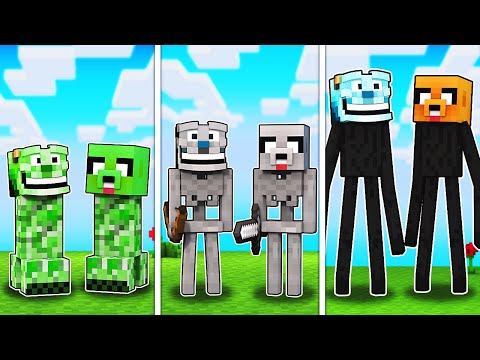 MINECRAFT pero Nos CONVERTIMOS en MOBS 😂 ESCONDITE en MINECRAFT