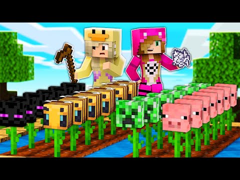 Minecraft pero PUEDES CULTIVAR CUALQUIER MOB 😱 MINECRAFT con LYNA
