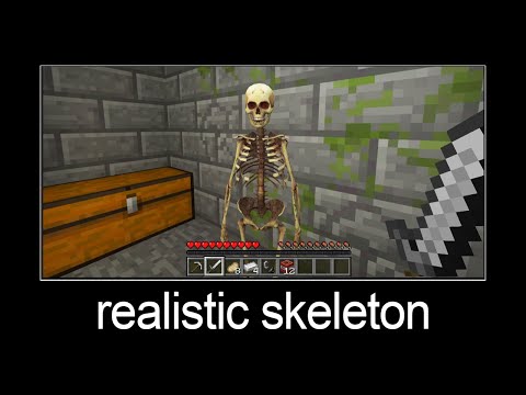Minecraft wait what meme part 140 (realistic skeleton)