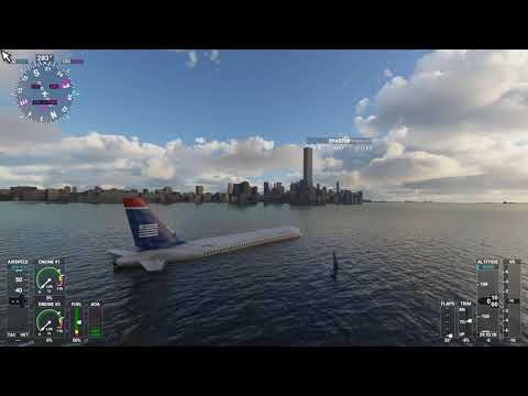 'Miracle Landing on the Hudson' Recreation in Microsoft Flight Simulator 2020