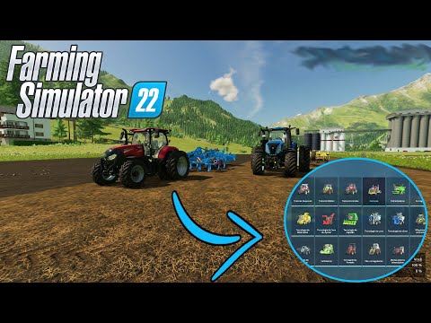 MOSTRANDO TODOS OS VEÍCULOS E IMPLEMENTOS DO FARMING SIMULATOR 22
